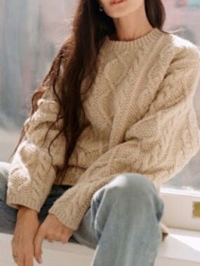 J. Crew Vintage Wool Cable Knit Sweater